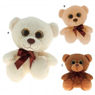 Obrázek z Medvěd plyš 16cm, velké oči, 3barvy(12ks) 